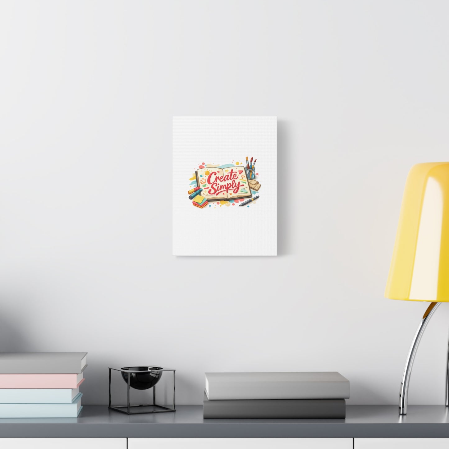Create Simply Notebook Art Canvas | handmade marker aesthetic, hand-drawn doodle