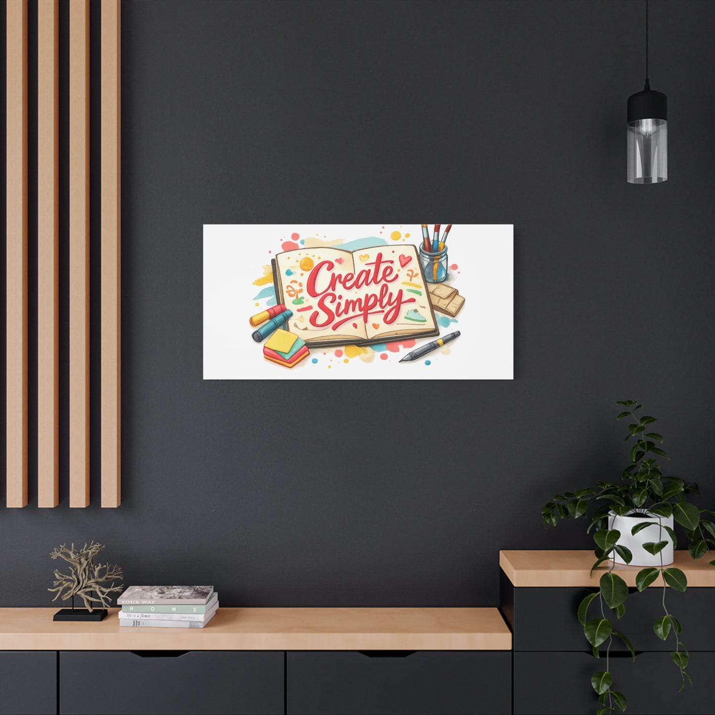 Create Simply Notebook Art Canvas | handmade marker aesthetic, hand-drawn doodle