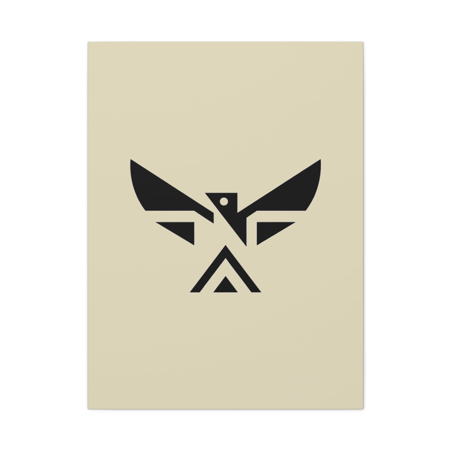 Minimalist Geometric Eagle Canvas Print — Modern Native-Inspired Wall Art