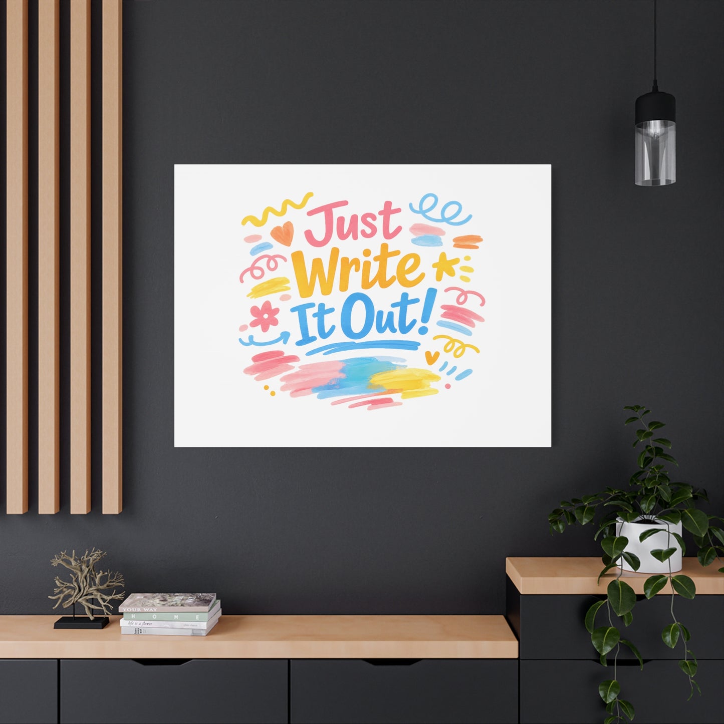 Just Write It Out! Canvas | handmade marker aesthetic, doodle art