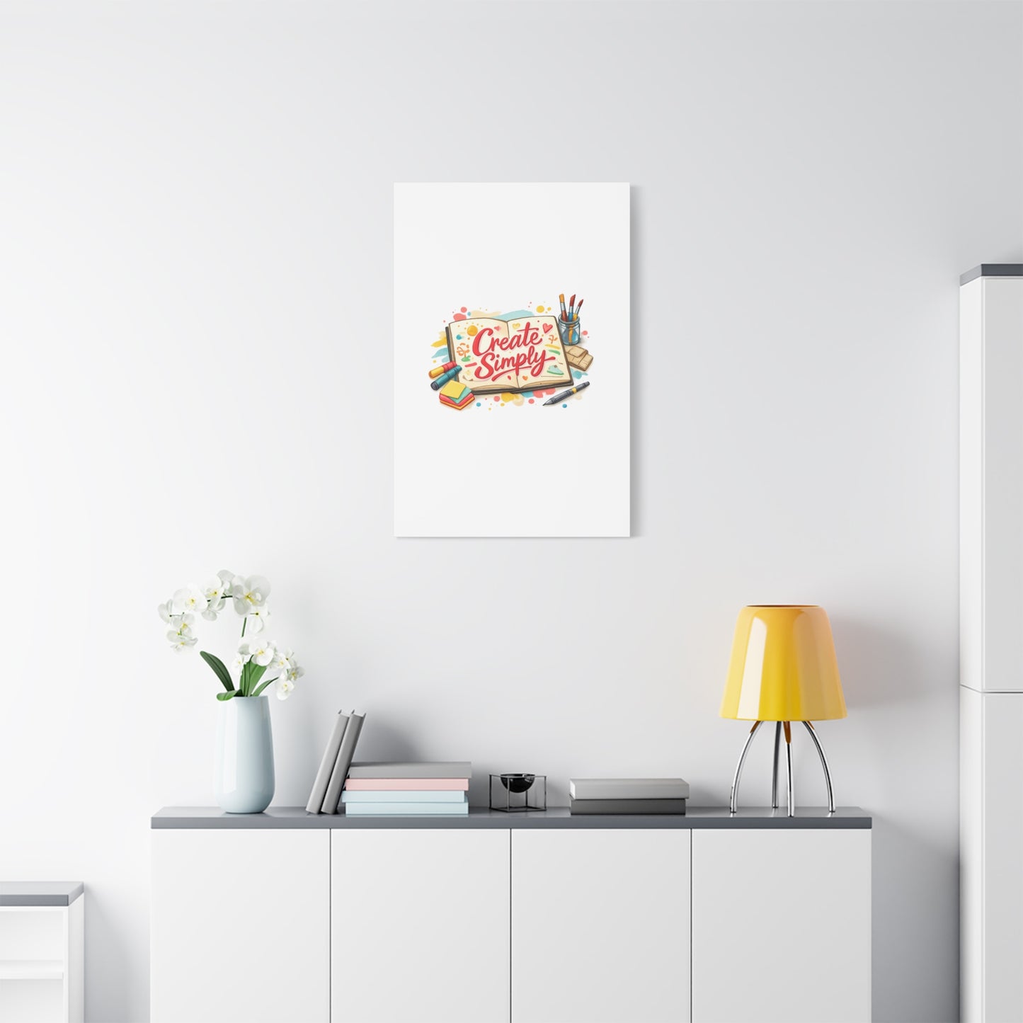 Create Simply Notebook Art Canvas | handmade marker aesthetic, hand-drawn doodle