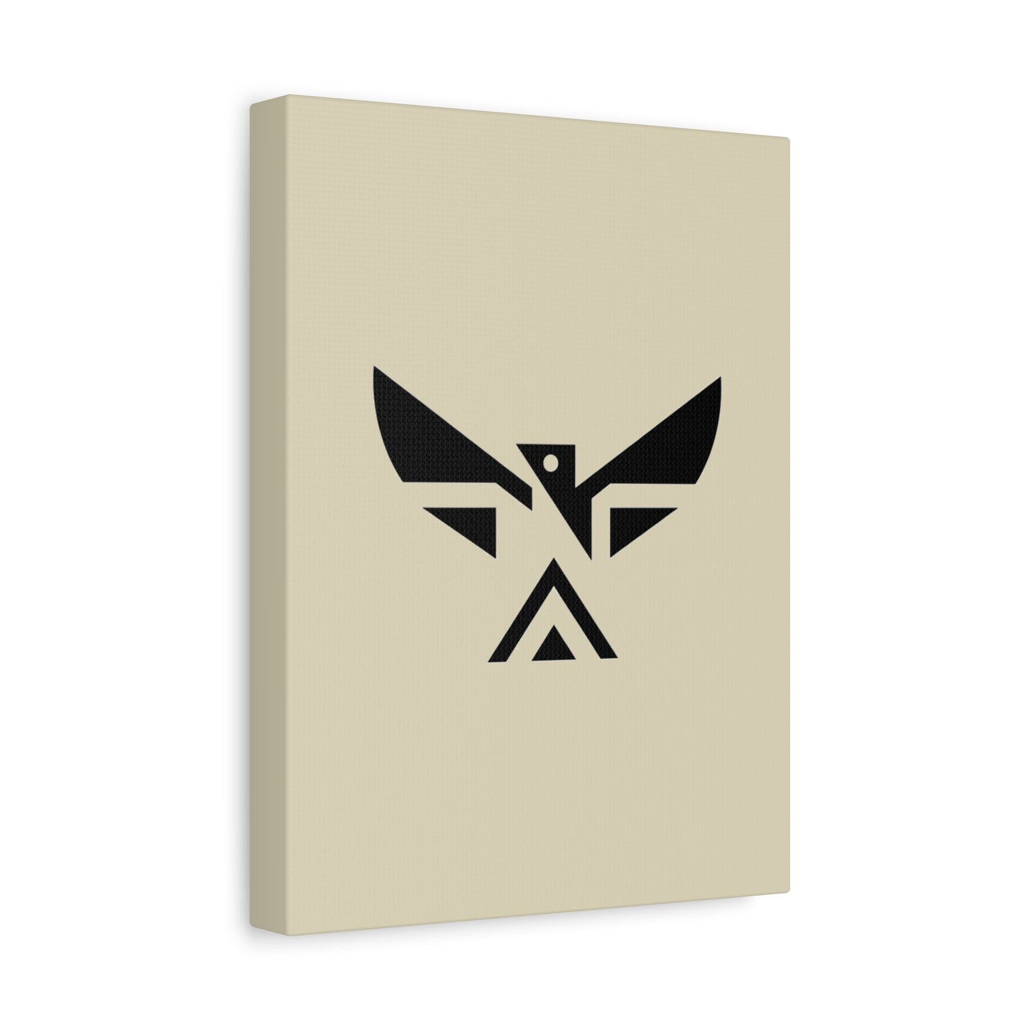 Minimalist Geometric Eagle Canvas Print — Modern Native-Inspired Wall Art