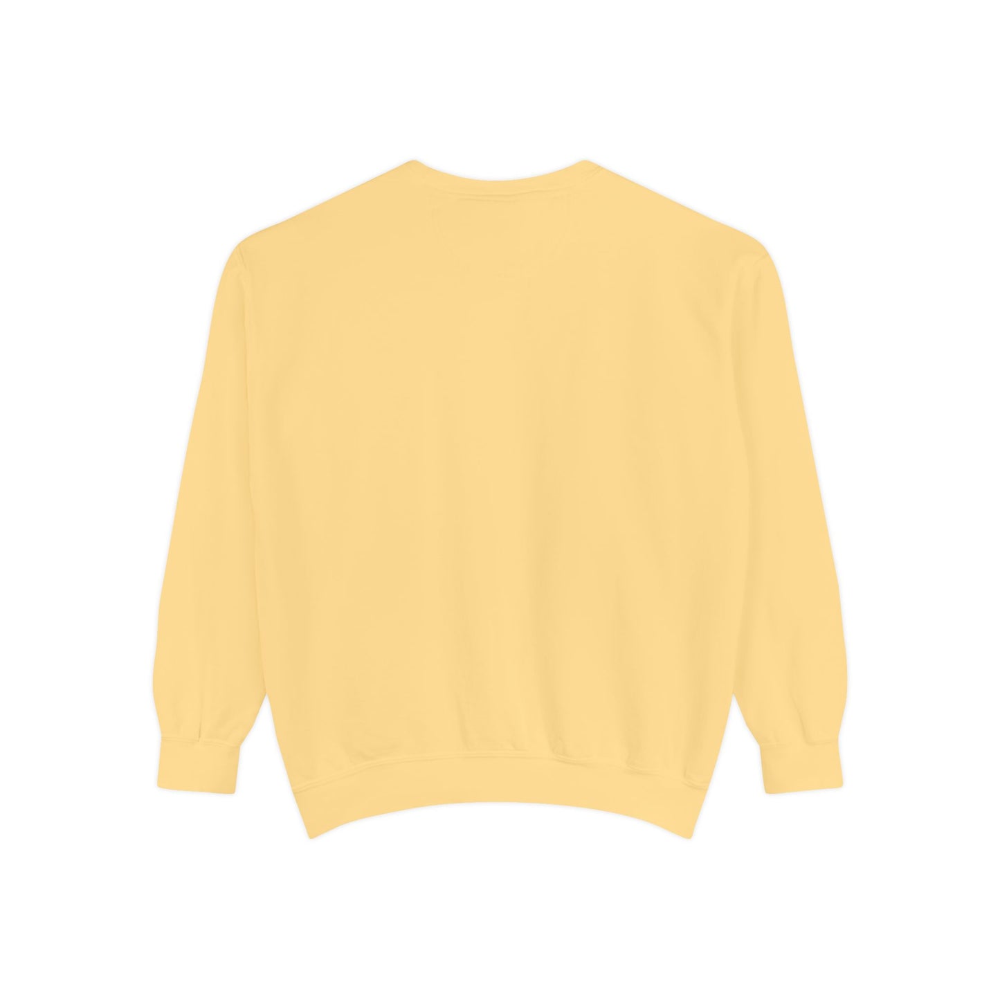 Retro 'Good Vibes' Garment-Dyed Sweatshirt — Vintage Mushroom Graphic