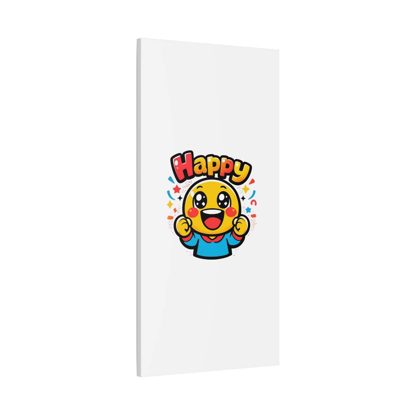 Happy Emoji Cartoon Canvas | Bold Cartoon, Thick Outline, Kawaii Minimal