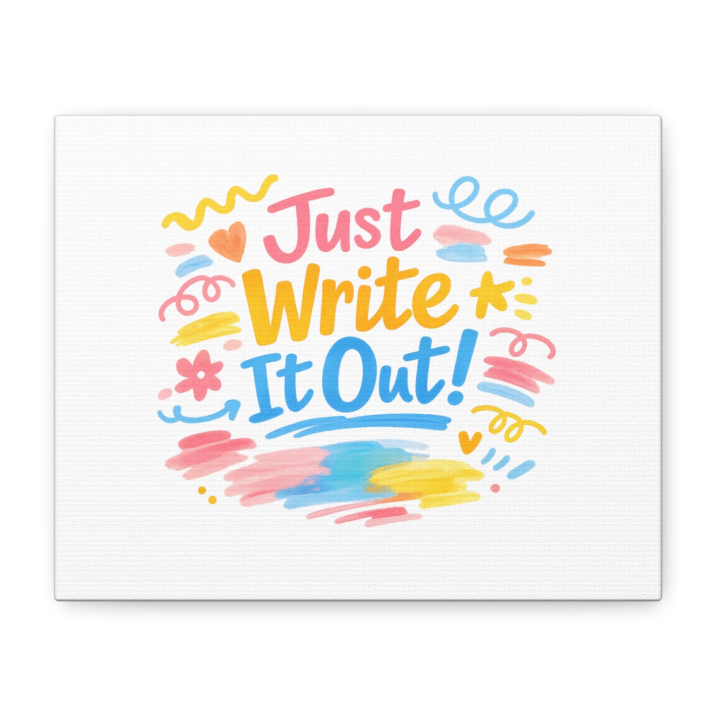 Just Write It Out! Canvas | handmade marker aesthetic, doodle art
