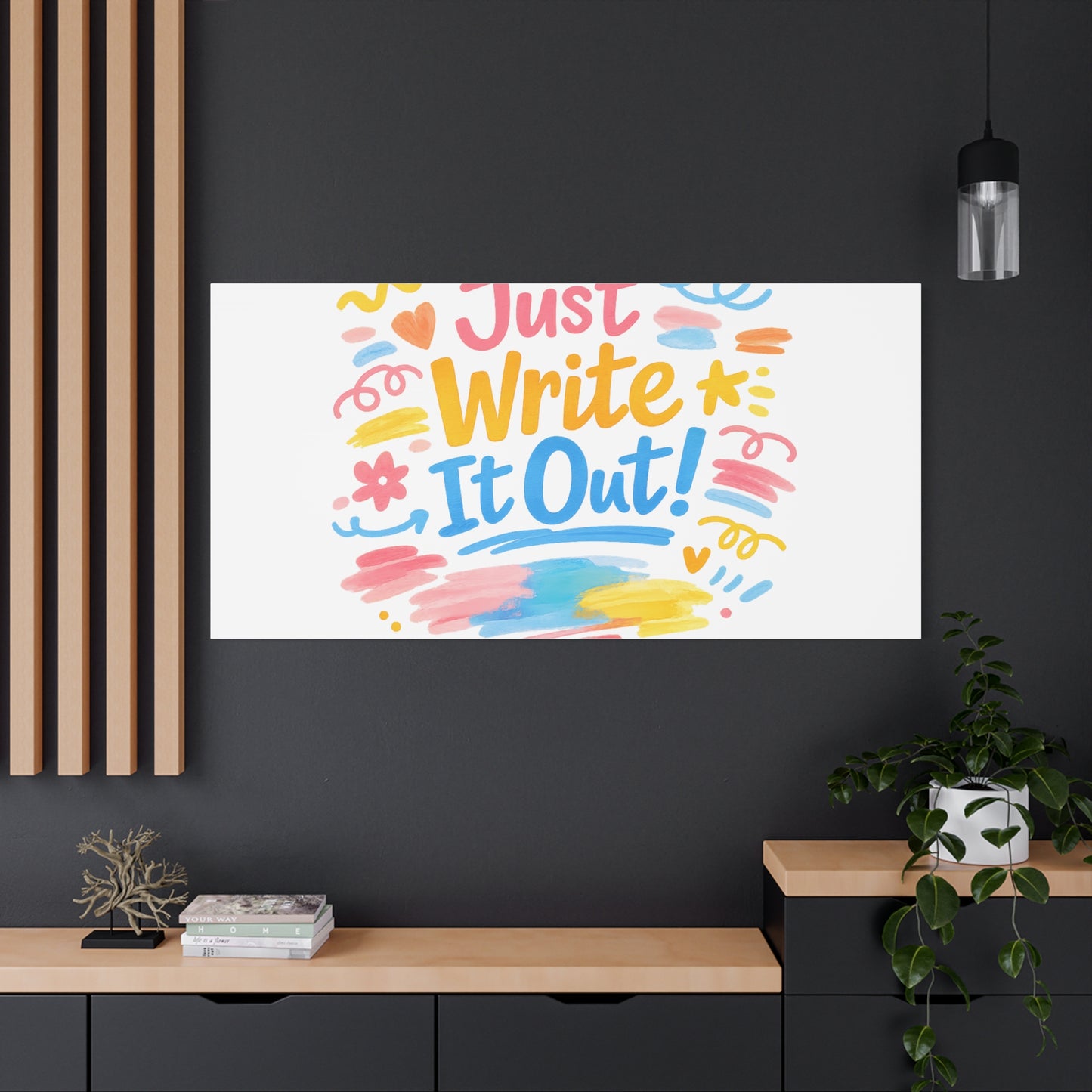 Just Write It Out! Canvas | handmade marker aesthetic, doodle art