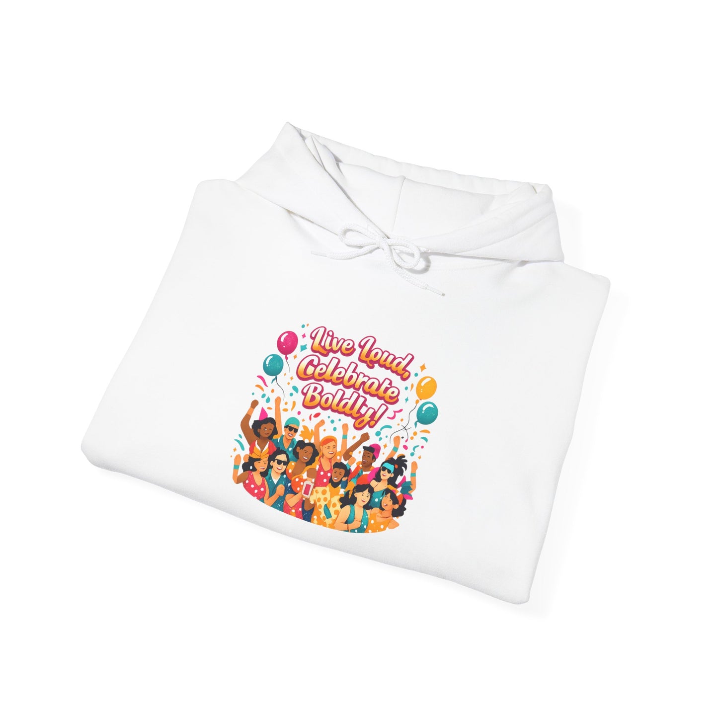 Carnival Confetti Celebration Hoodie | neon brights, color‑blocked fiesta
