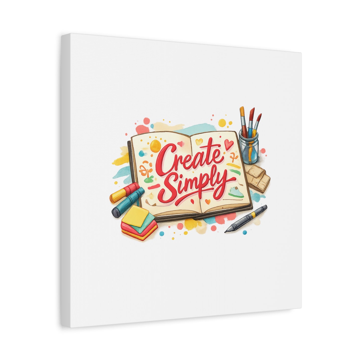 Create Simply Notebook Art Canvas | handmade marker aesthetic, hand-drawn doodle