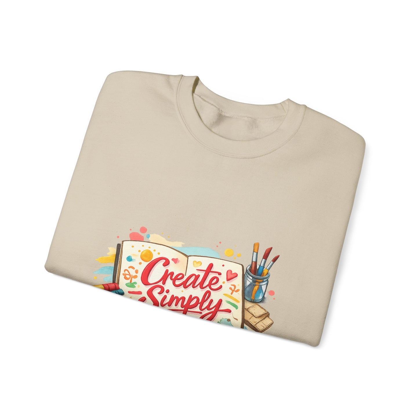 Create Simply marker‑style sweatshirt | hand‑drawn doodle art, sketchbook aesthetic