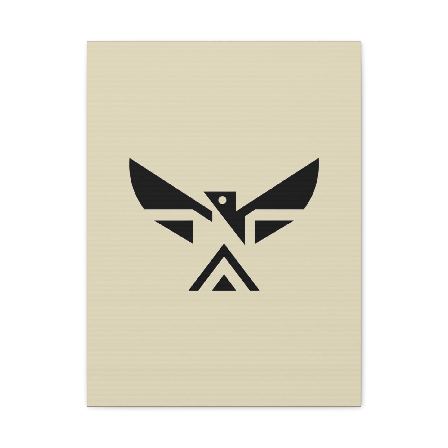 Minimalist Geometric Eagle Canvas Print — Modern Native-Inspired Wall Art