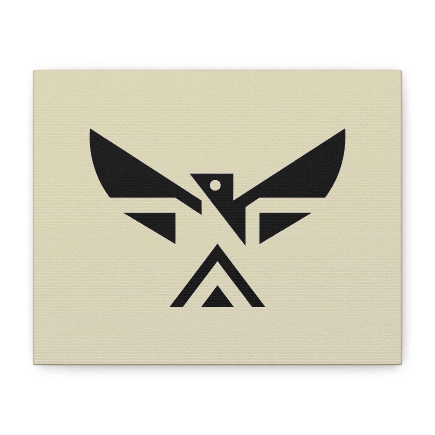 Minimalist Geometric Eagle Canvas Print — Modern Native-Inspired Wall Art