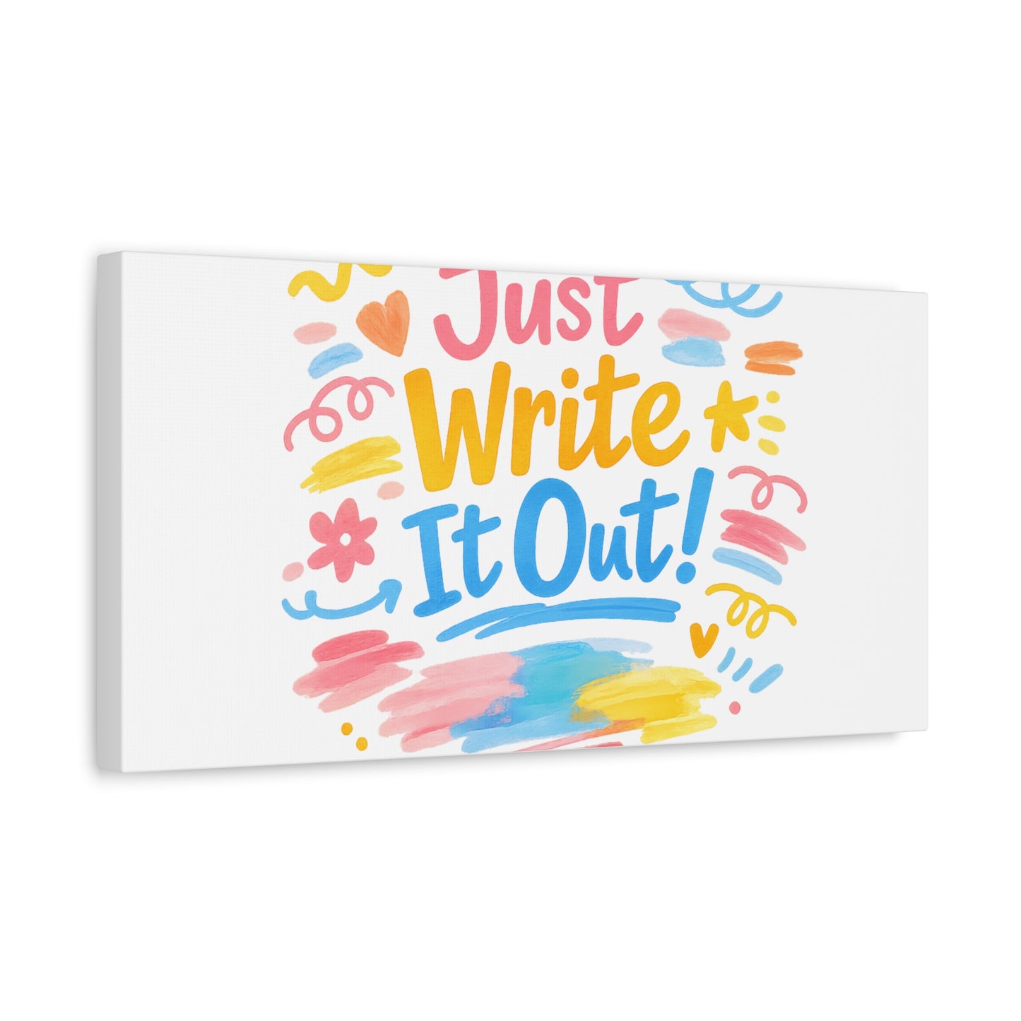 Just Write It Out! Canvas | handmade marker aesthetic, doodle art