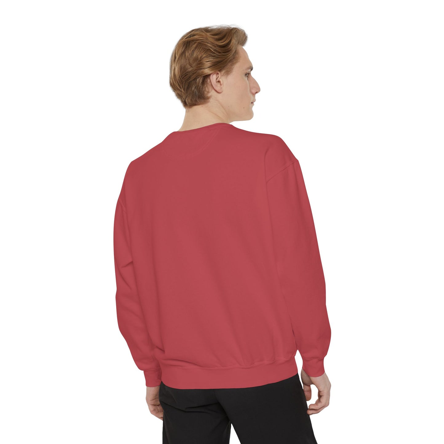 Retro 'Good Vibes' Garment-Dyed Sweatshirt — Vintage Mushroom Graphic