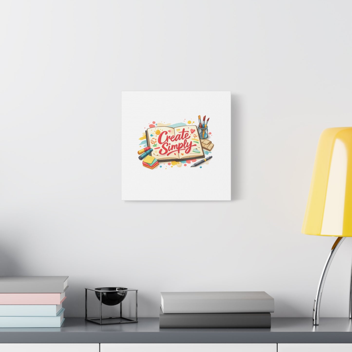 Create Simply Notebook Art Canvas | handmade marker aesthetic, hand-drawn doodle