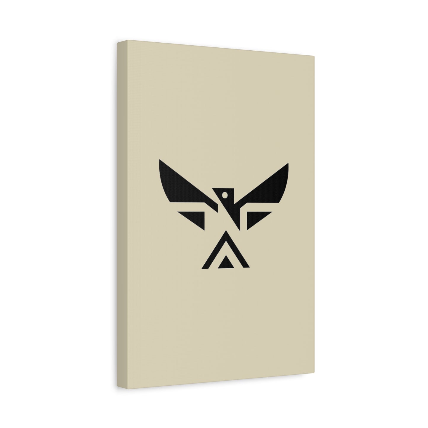 Minimalist Geometric Eagle Canvas Print — Modern Native-Inspired Wall Art