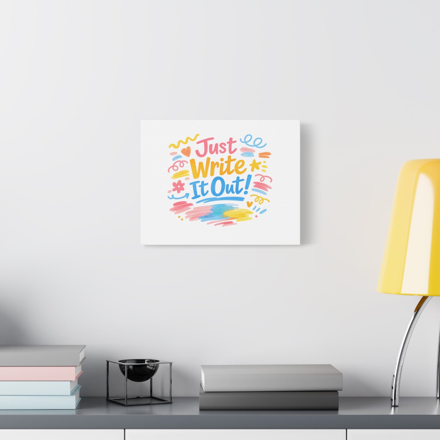 Just Write It Out! Canvas | handmade marker aesthetic, doodle art