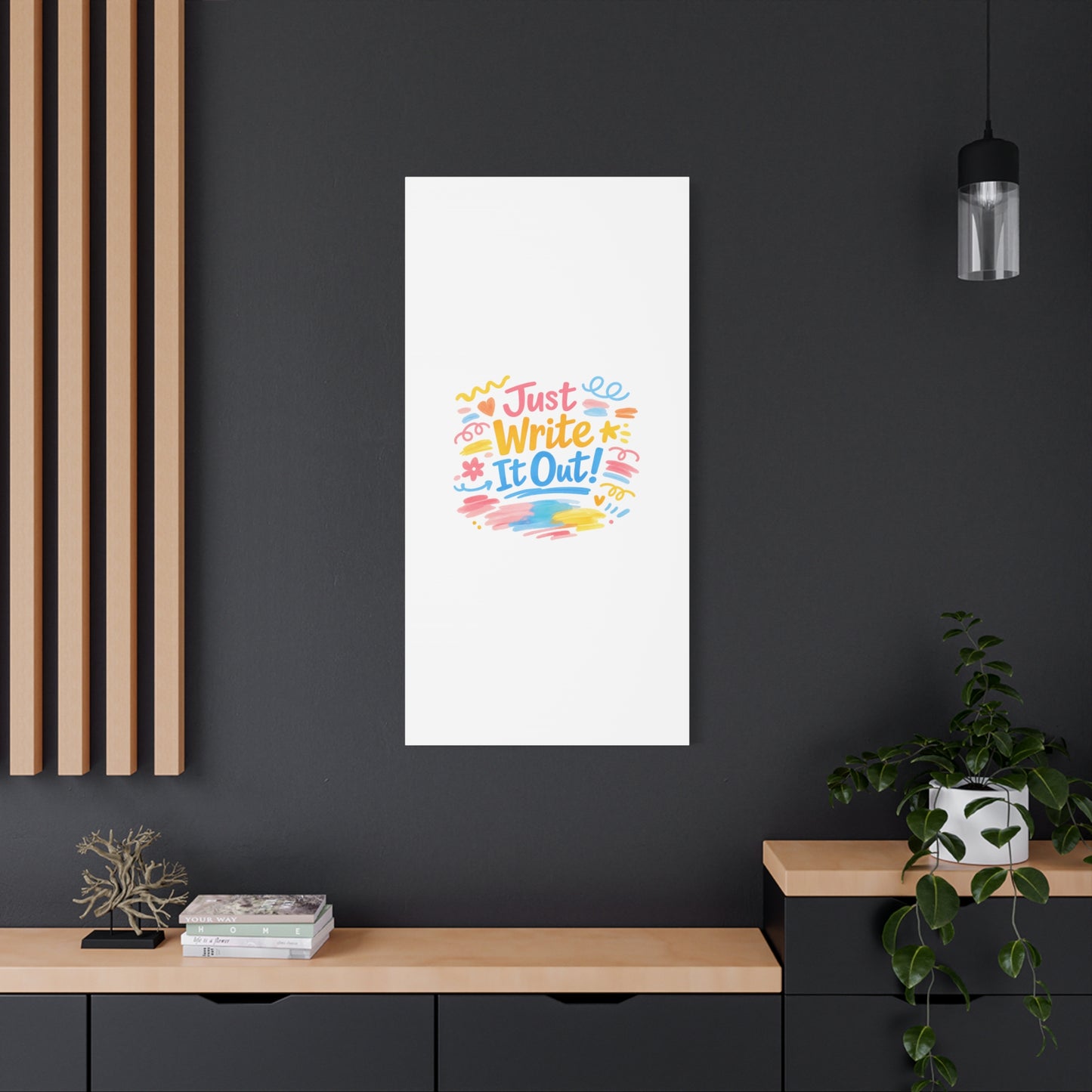 Just Write It Out! Canvas | handmade marker aesthetic, doodle art