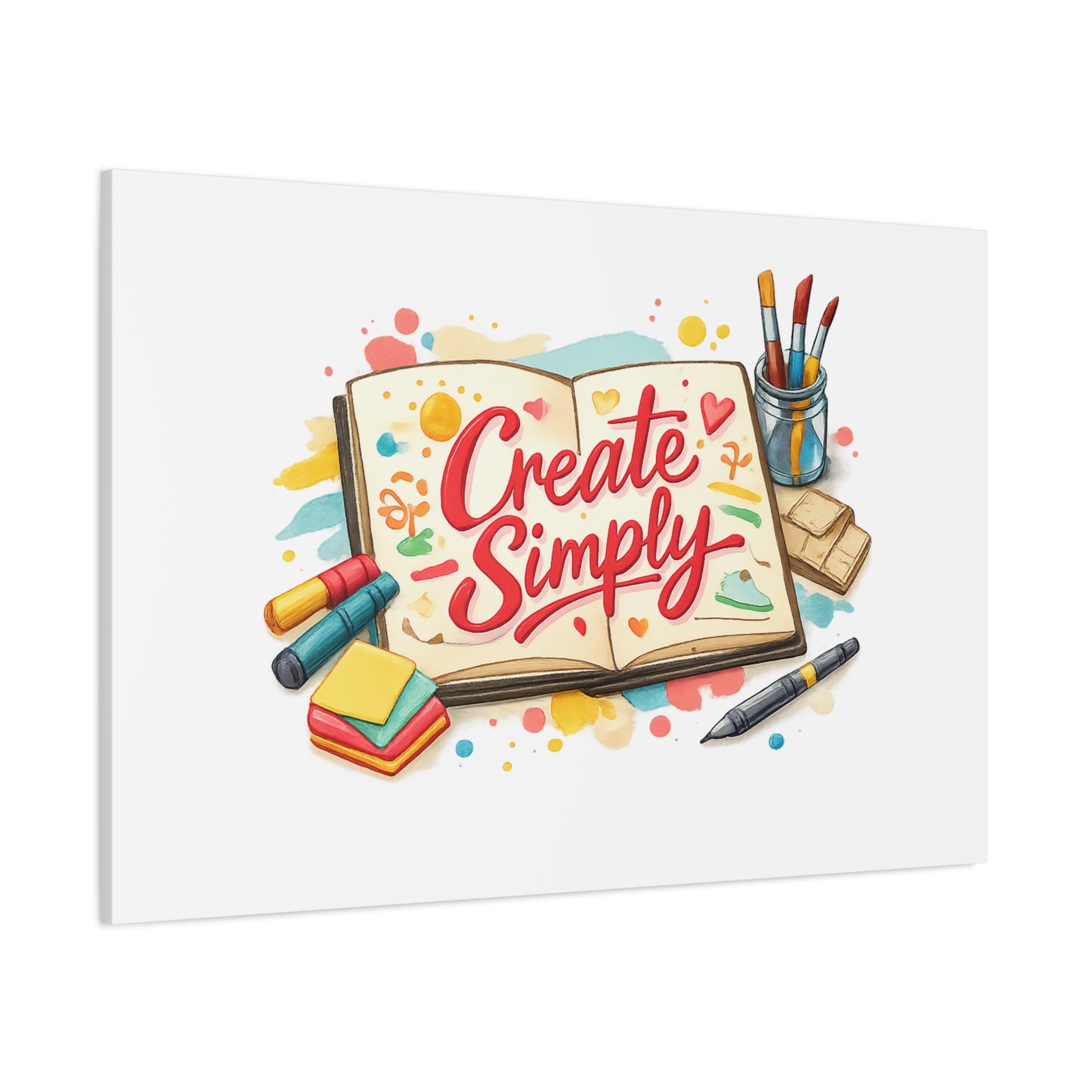 Create Simply Notebook Art Canvas | handmade marker aesthetic, hand-drawn doodle