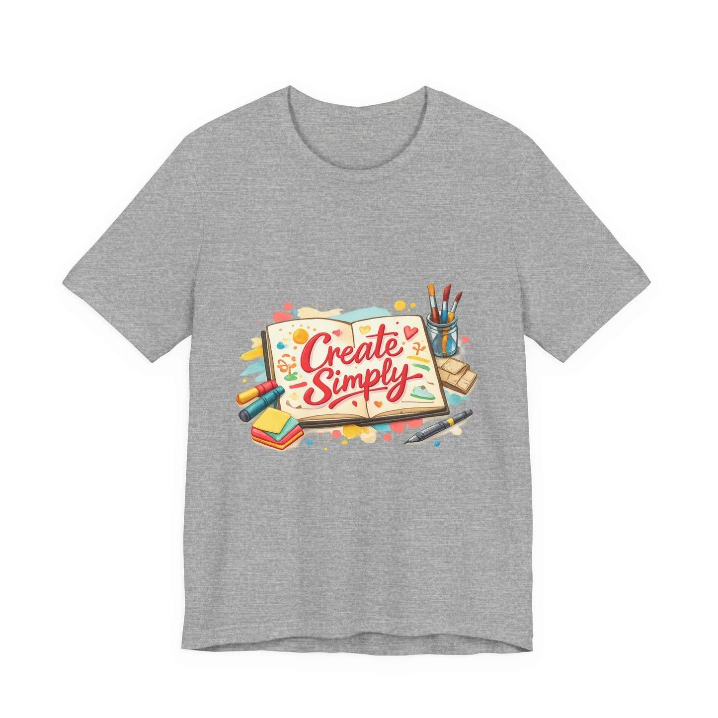 Create Simply Tee | hand‑drawn marker effect, doodle art sketchbook style