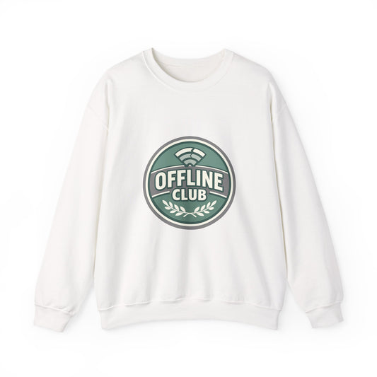 Offline Club Badge Crewneck Sweatshirt | digital detox, log off