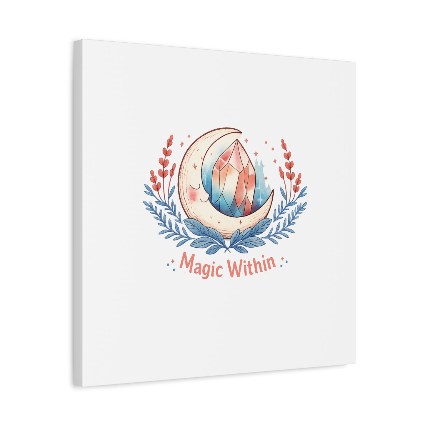 Magic Within Moon Crystal Canvas | witchcore, moon phase, crystals