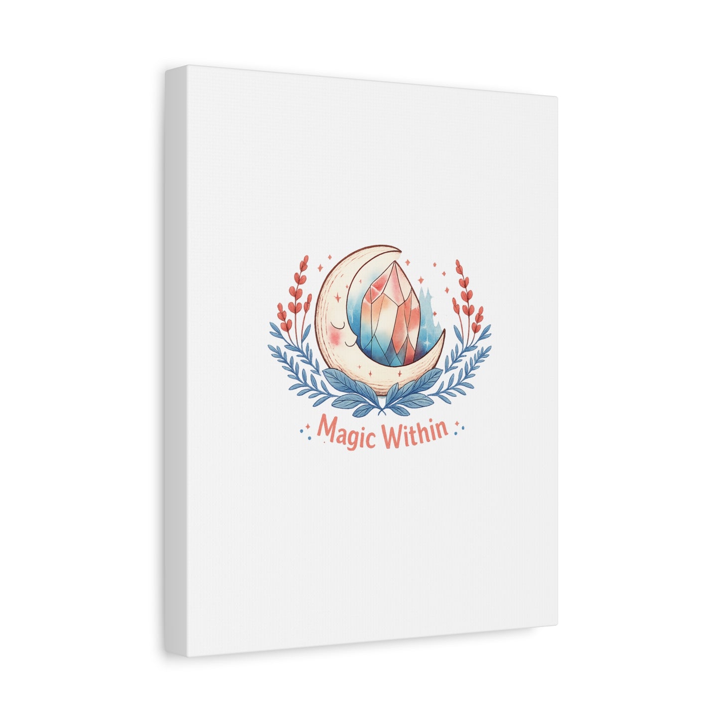 Magic Within Moon Crystal Canvas | witchcore, moon phase, crystals