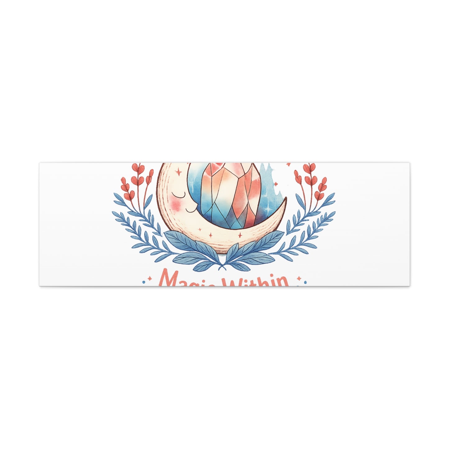 Magic Within Moon Crystal Canvas | witchcore, moon phase, crystals