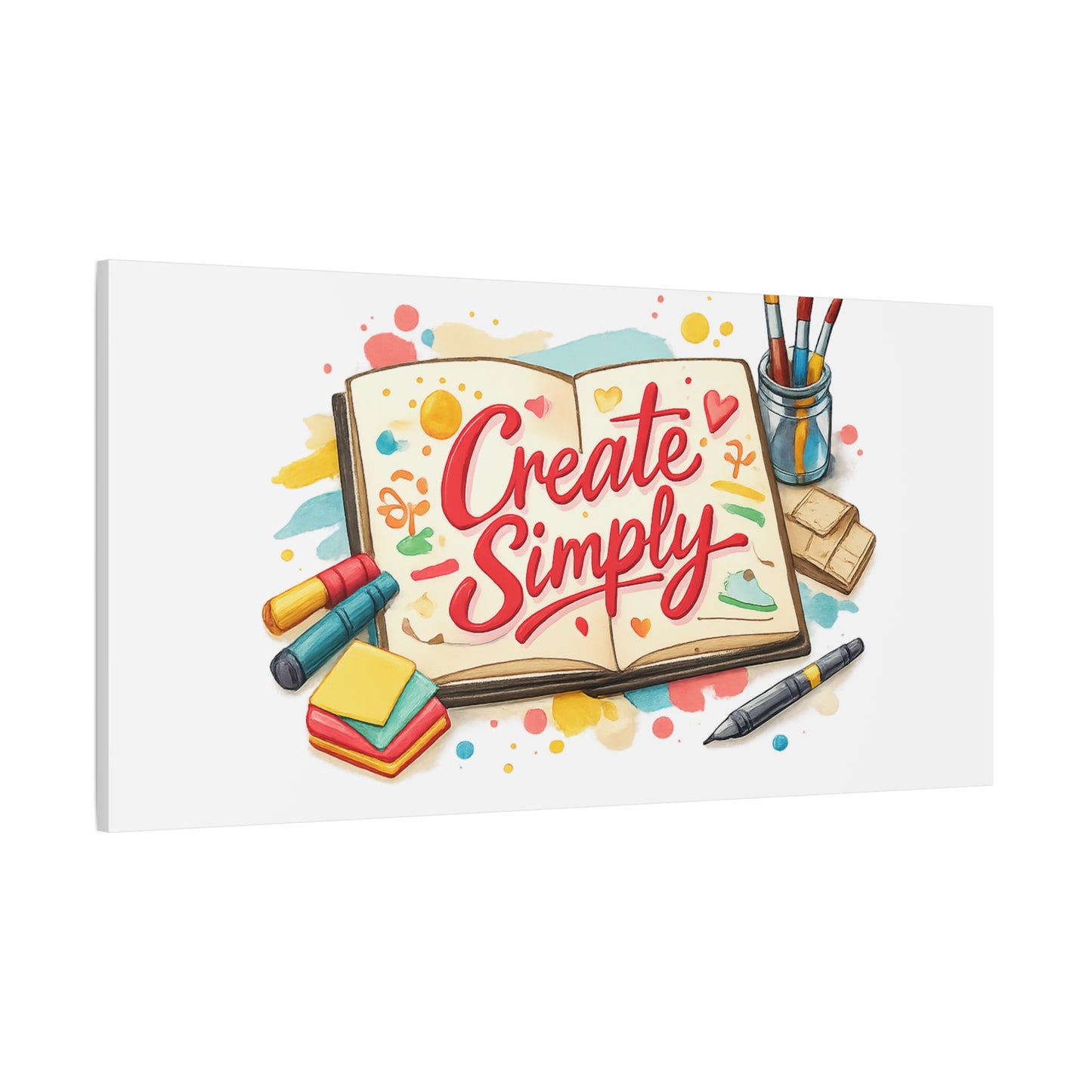 Create Simply Notebook Art Canvas | handmade marker aesthetic, hand-drawn doodle
