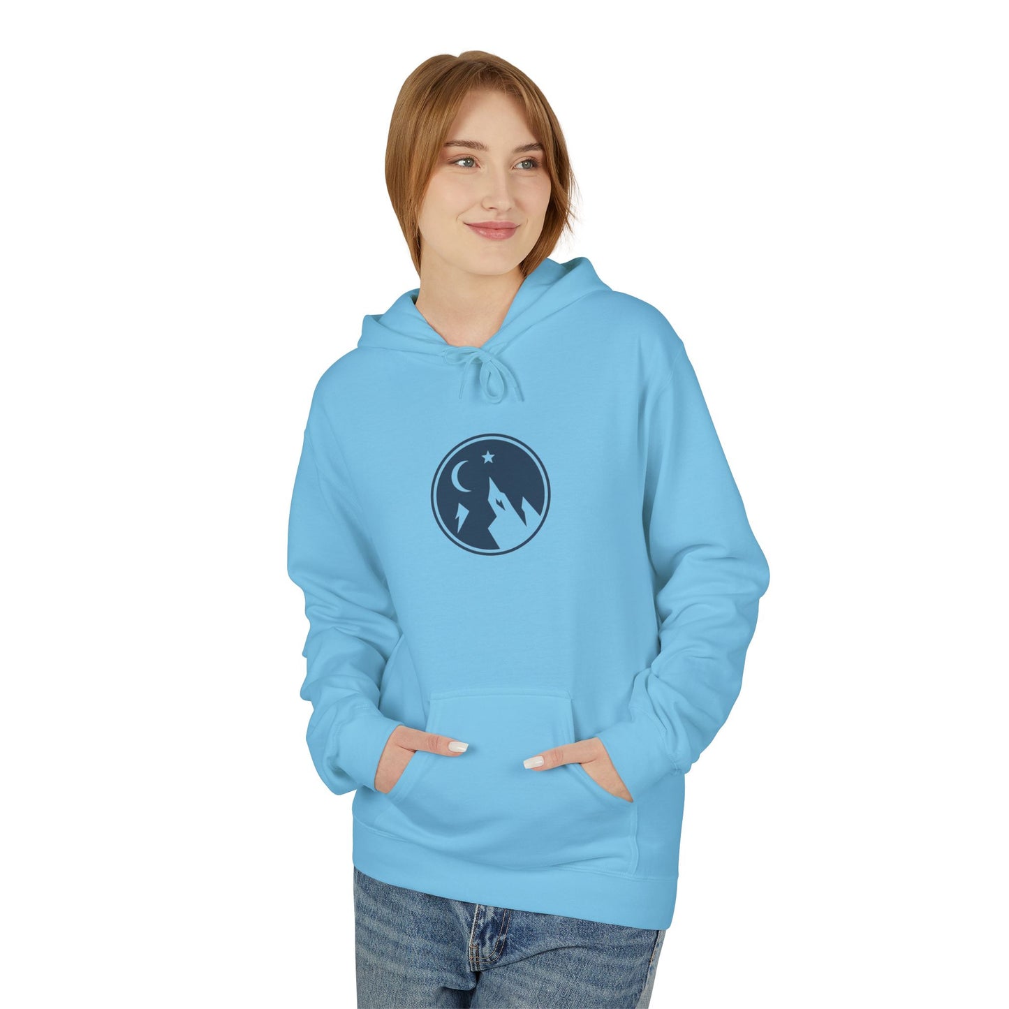 Hoodie — Minimal Mountain Moon Logo Pullover