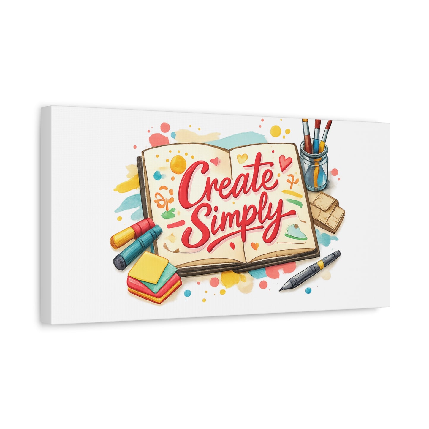 Create Simply Notebook Art Canvas | handmade marker aesthetic, hand-drawn doodle