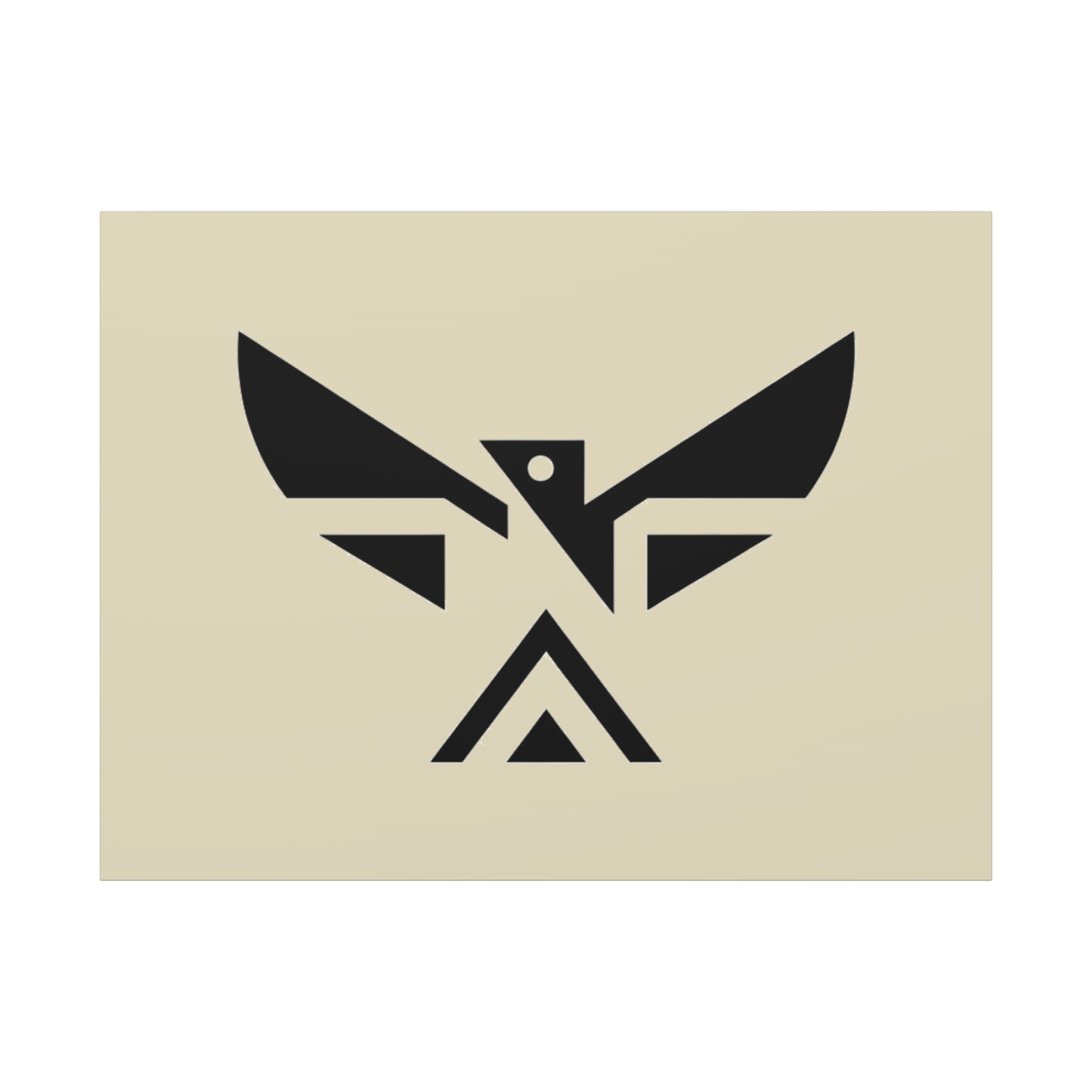 Minimalist Geometric Eagle Canvas Print — Modern Native-Inspired Wall Art