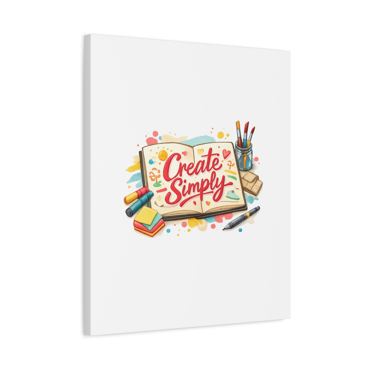 Create Simply Notebook Art Canvas | handmade marker aesthetic, hand-drawn doodle
