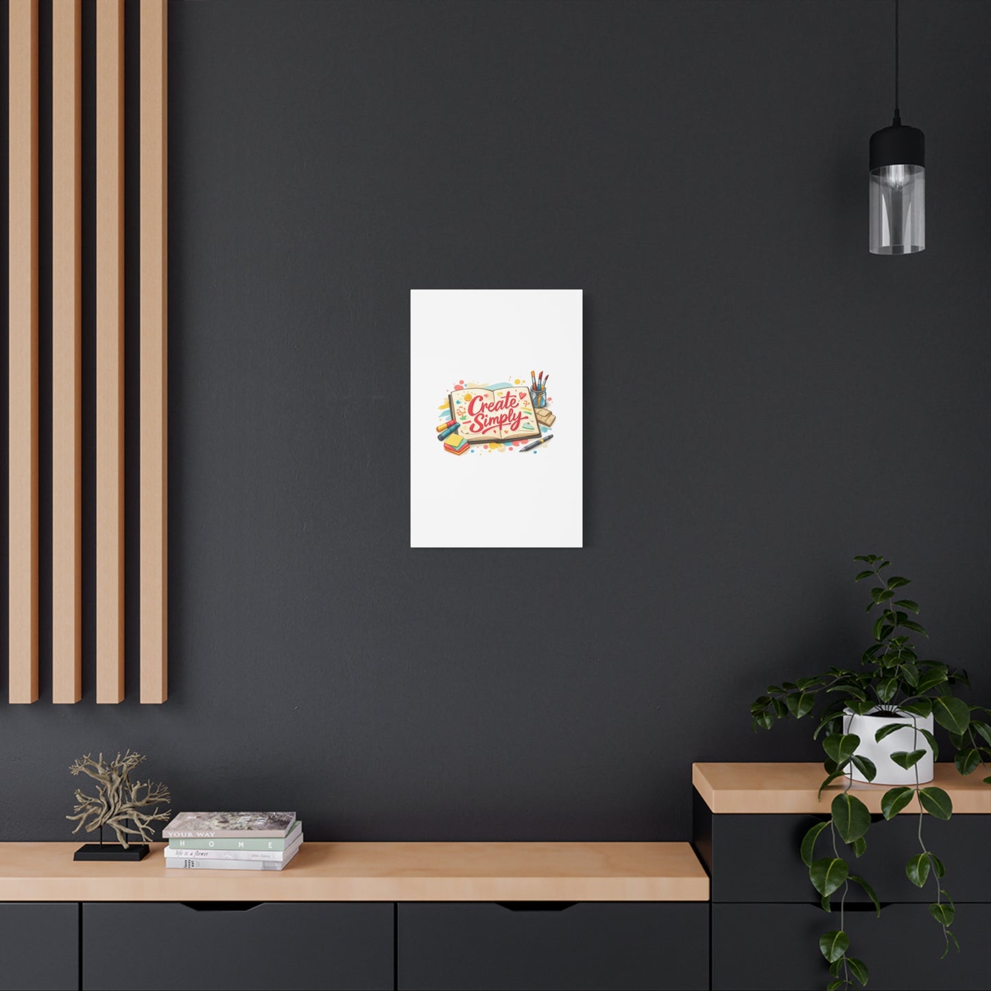 Create Simply Notebook Art Canvas | handmade marker aesthetic, hand-drawn doodle