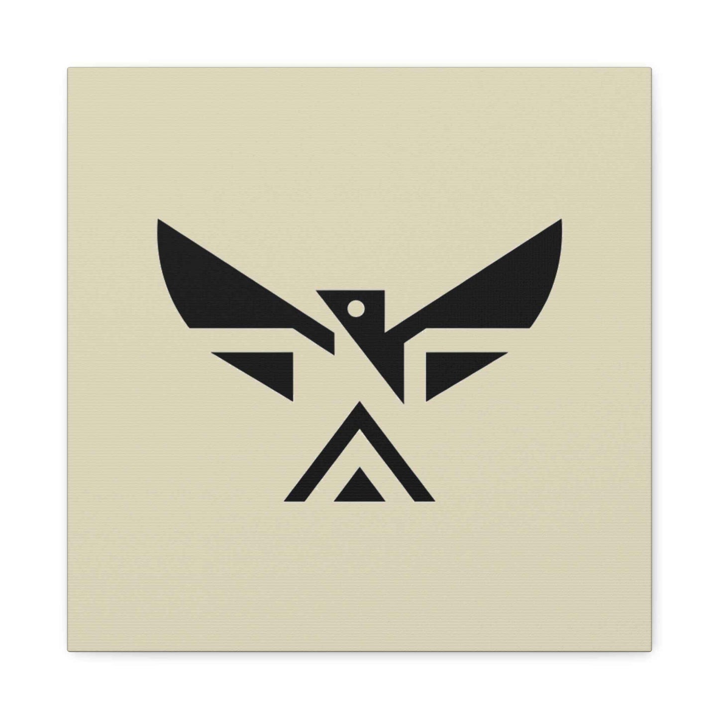 Minimalist Geometric Eagle Canvas Print — Modern Native-Inspired Wall Art