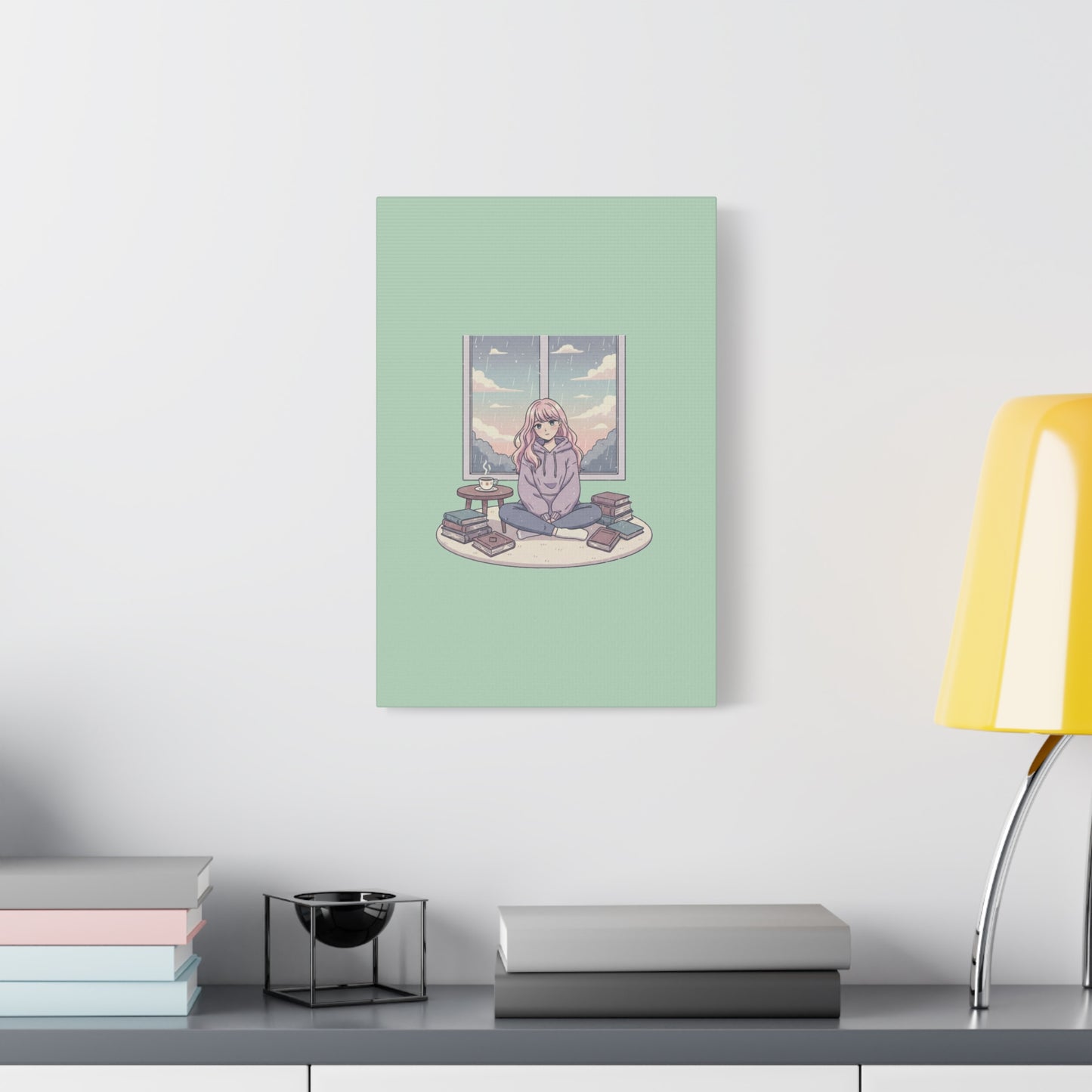 Cozy Girl Reading Wall Art — Matte Stretched Canvas