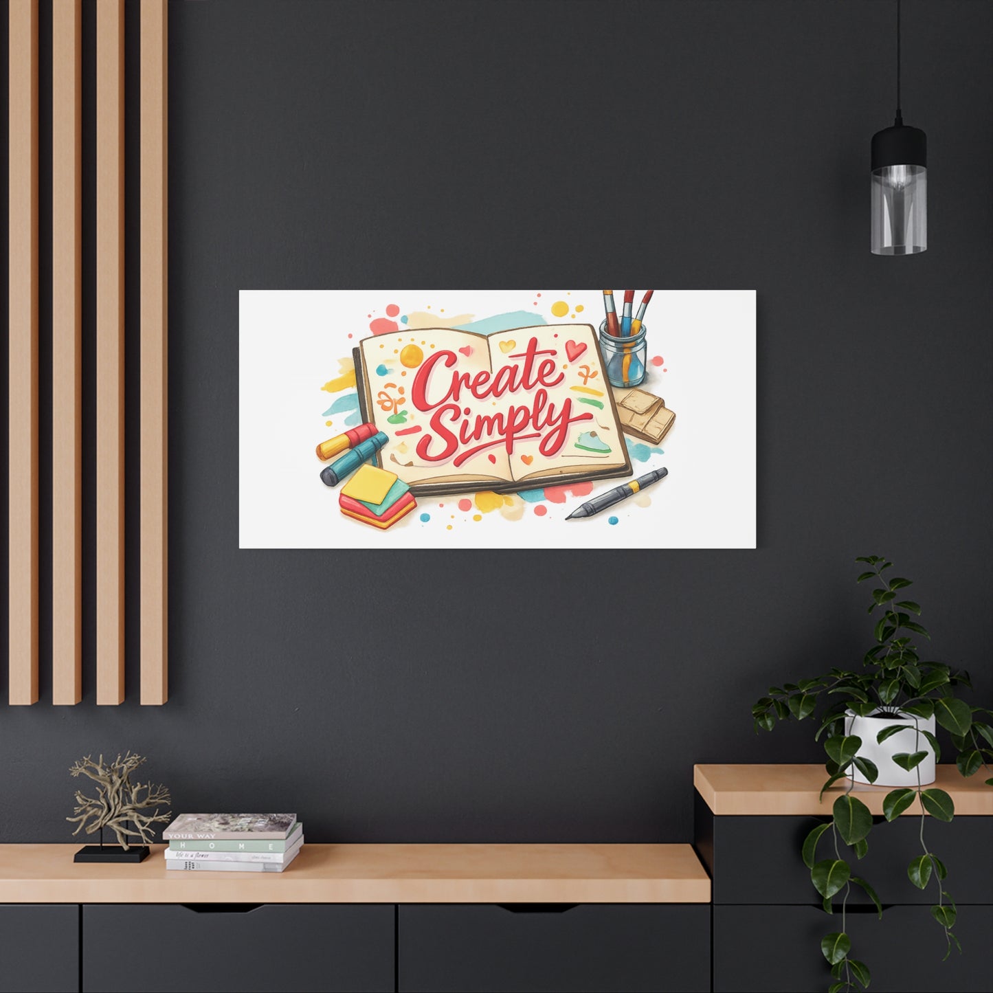 Create Simply Notebook Art Canvas | handmade marker aesthetic, hand-drawn doodle