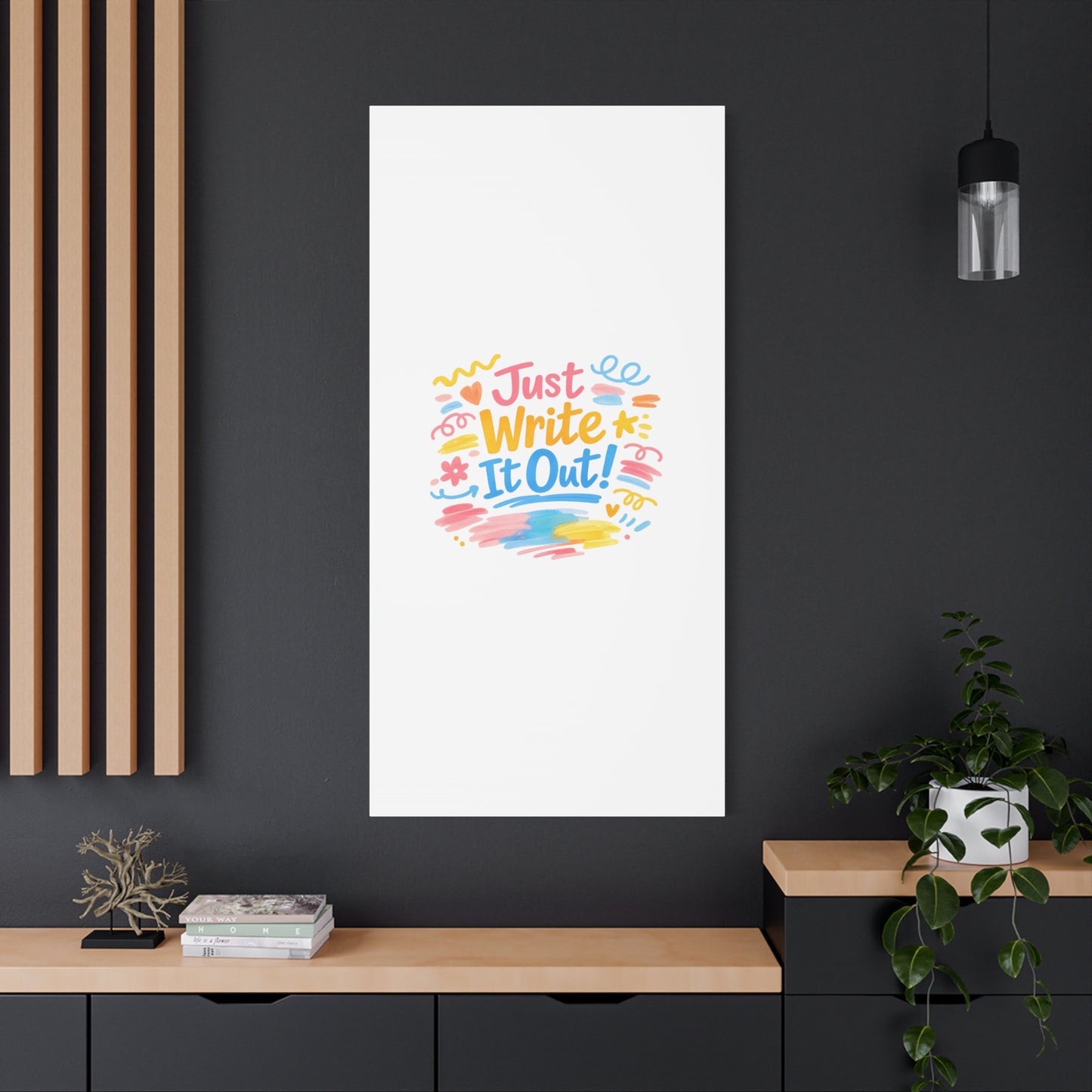 Just Write It Out! Canvas | handmade marker aesthetic, doodle art