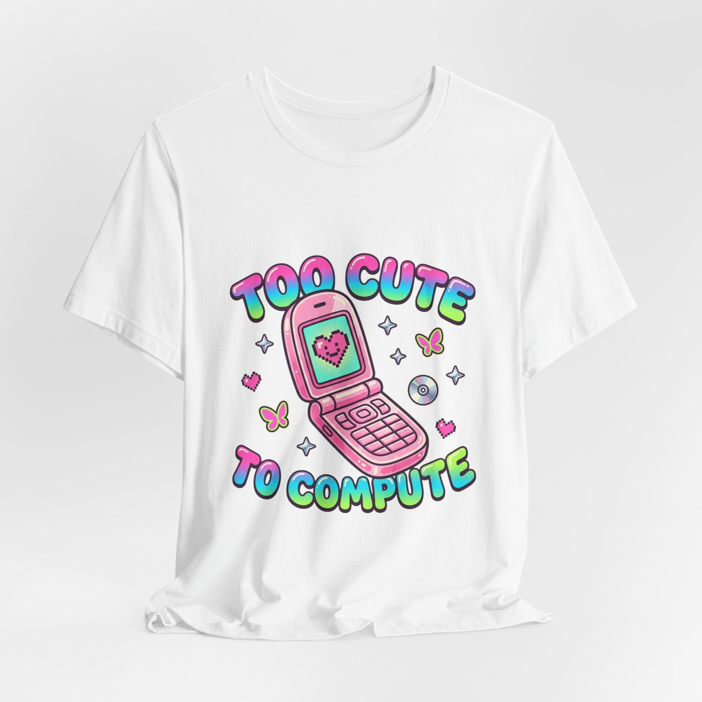 Too Cute To Compute Tee | Y2K shirt, retro internet graphic