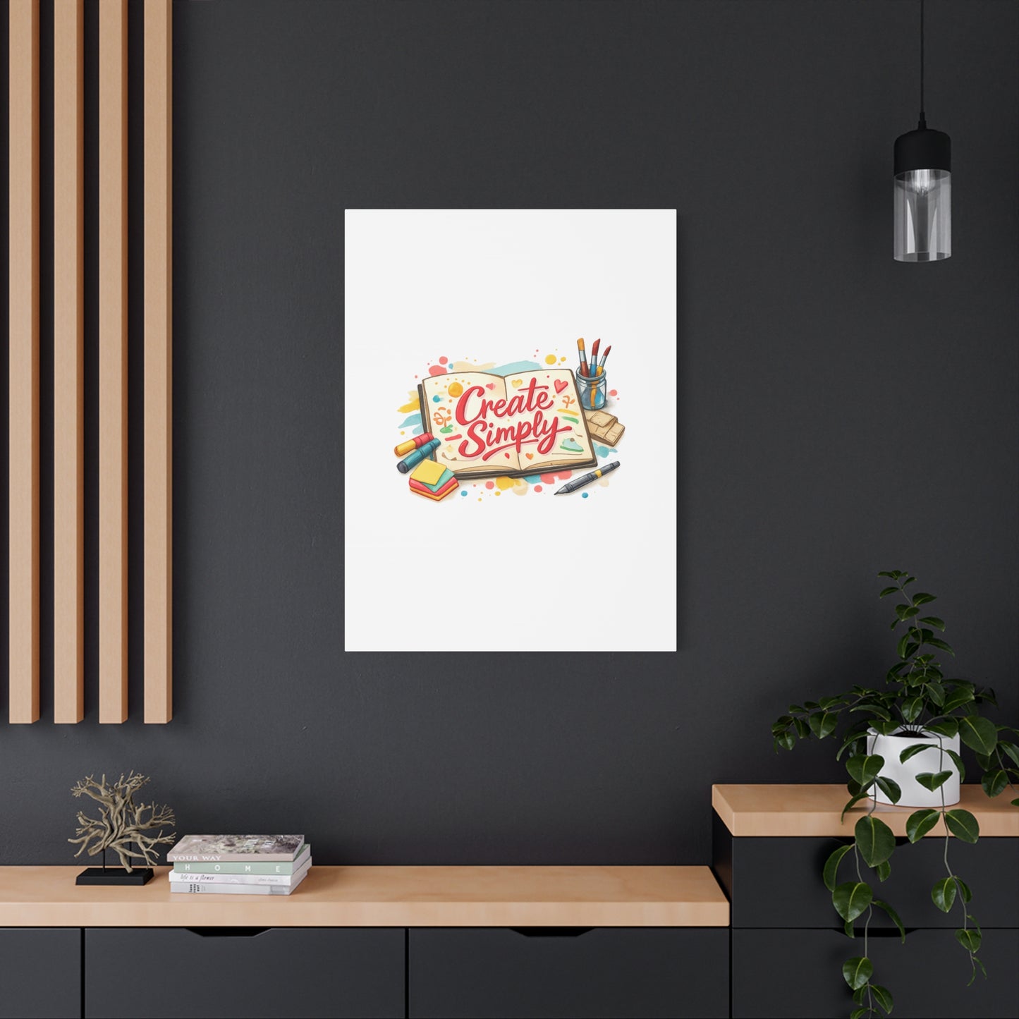Create Simply Notebook Art Canvas | handmade marker aesthetic, hand-drawn doodle