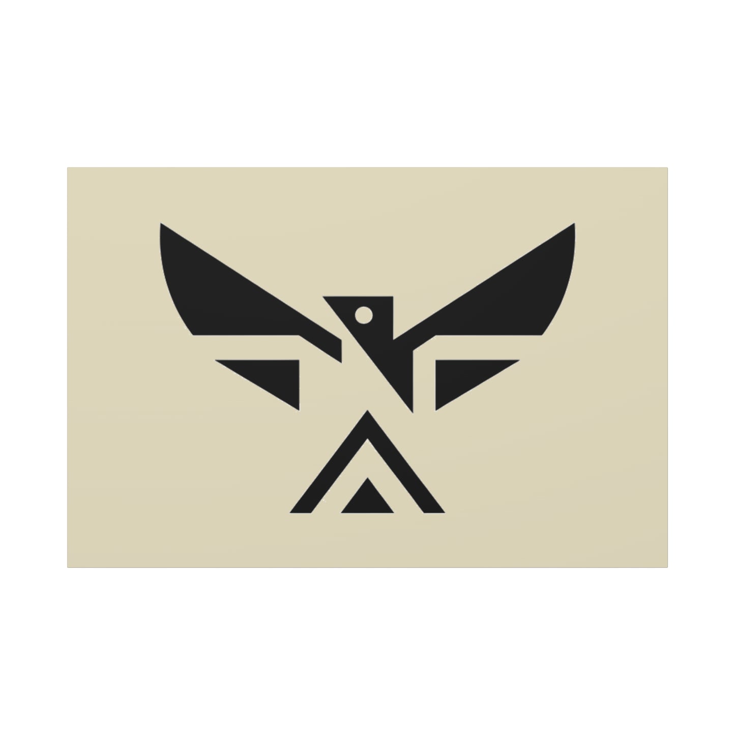 Minimalist Geometric Eagle Canvas Print — Modern Native-Inspired Wall Art