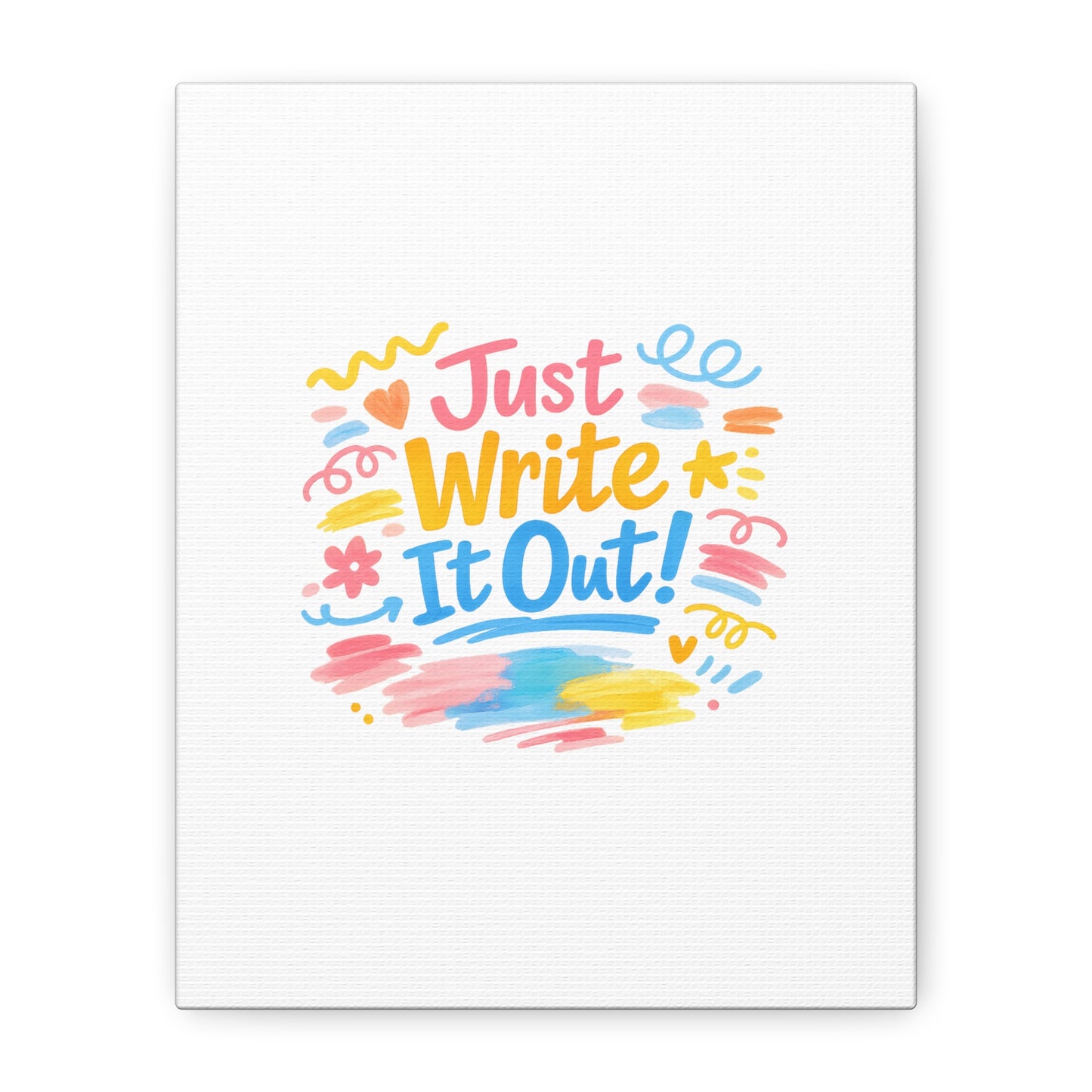 Just Write It Out! Canvas | handmade marker aesthetic, doodle art