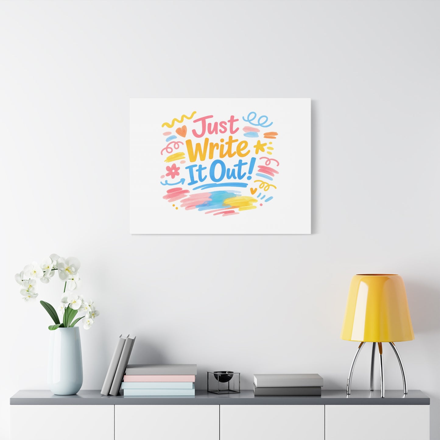 Just Write It Out! Canvas | handmade marker aesthetic, doodle art