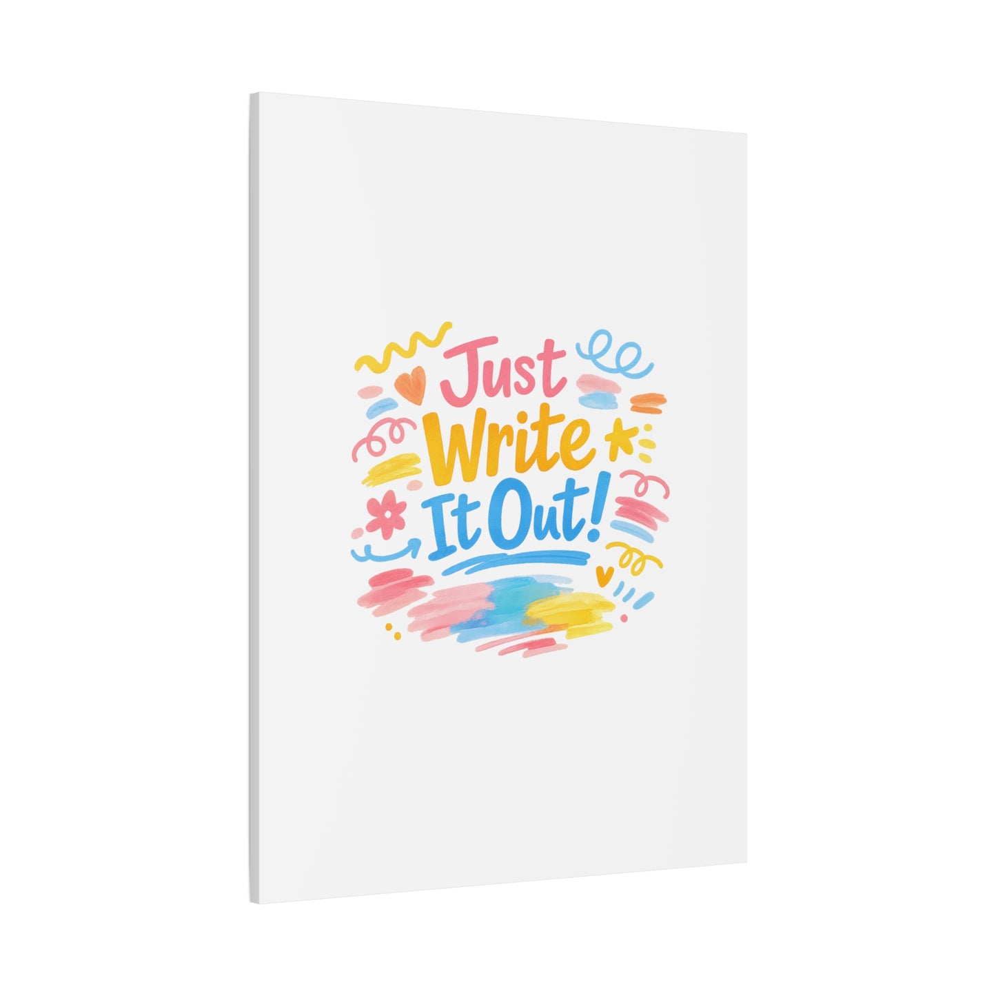 Just Write It Out! Canvas | handmade marker aesthetic, doodle art