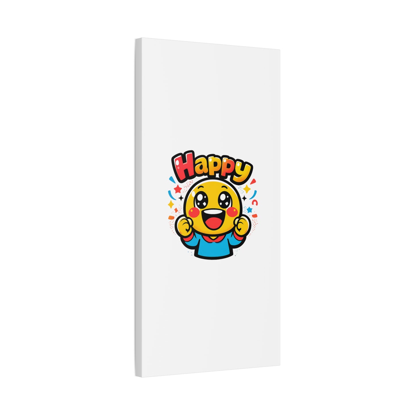 Happy Emoji Cartoon Canvas | Bold Cartoon, Thick Outline, Kawaii Minimal