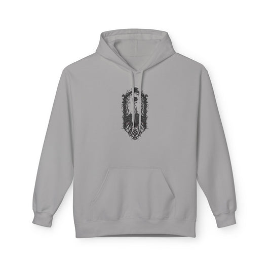 Wolf Crest Hoodie — Monochrome Forest Wolf Emblem