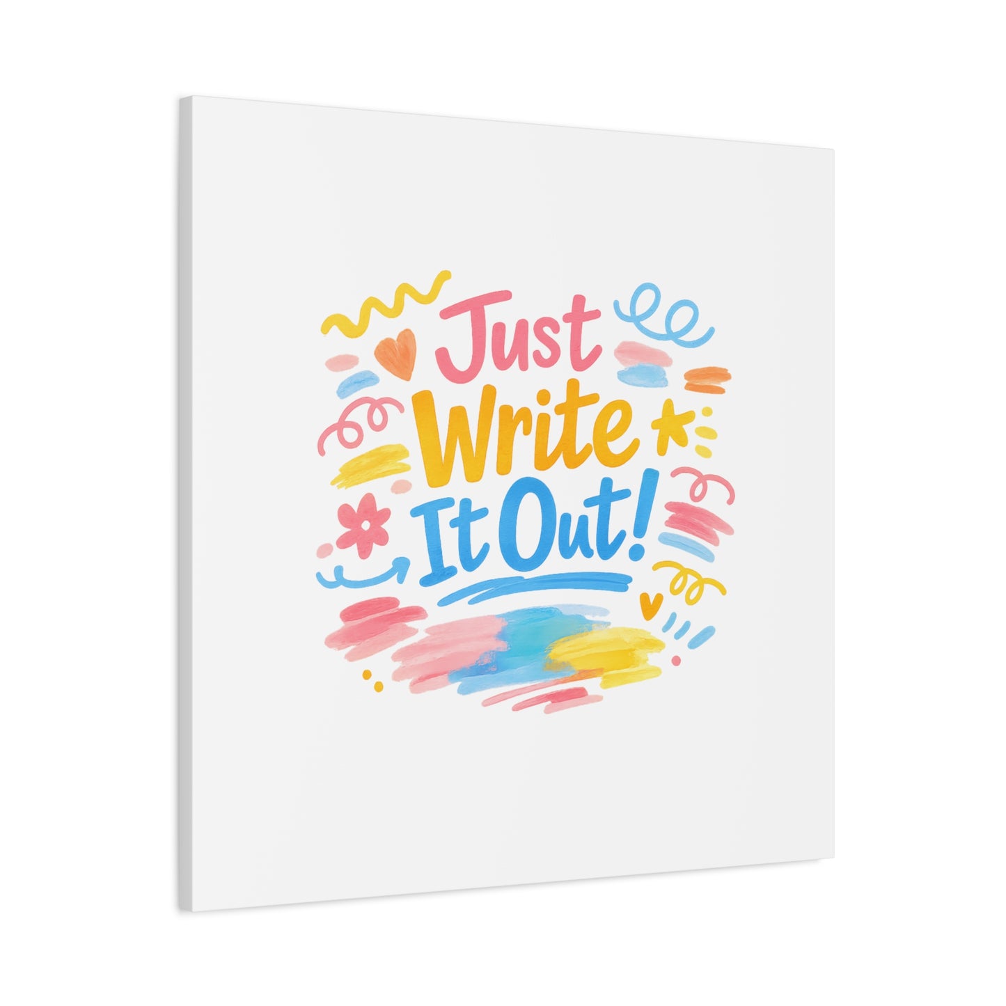 Just Write It Out! Canvas | handmade marker aesthetic, doodle art