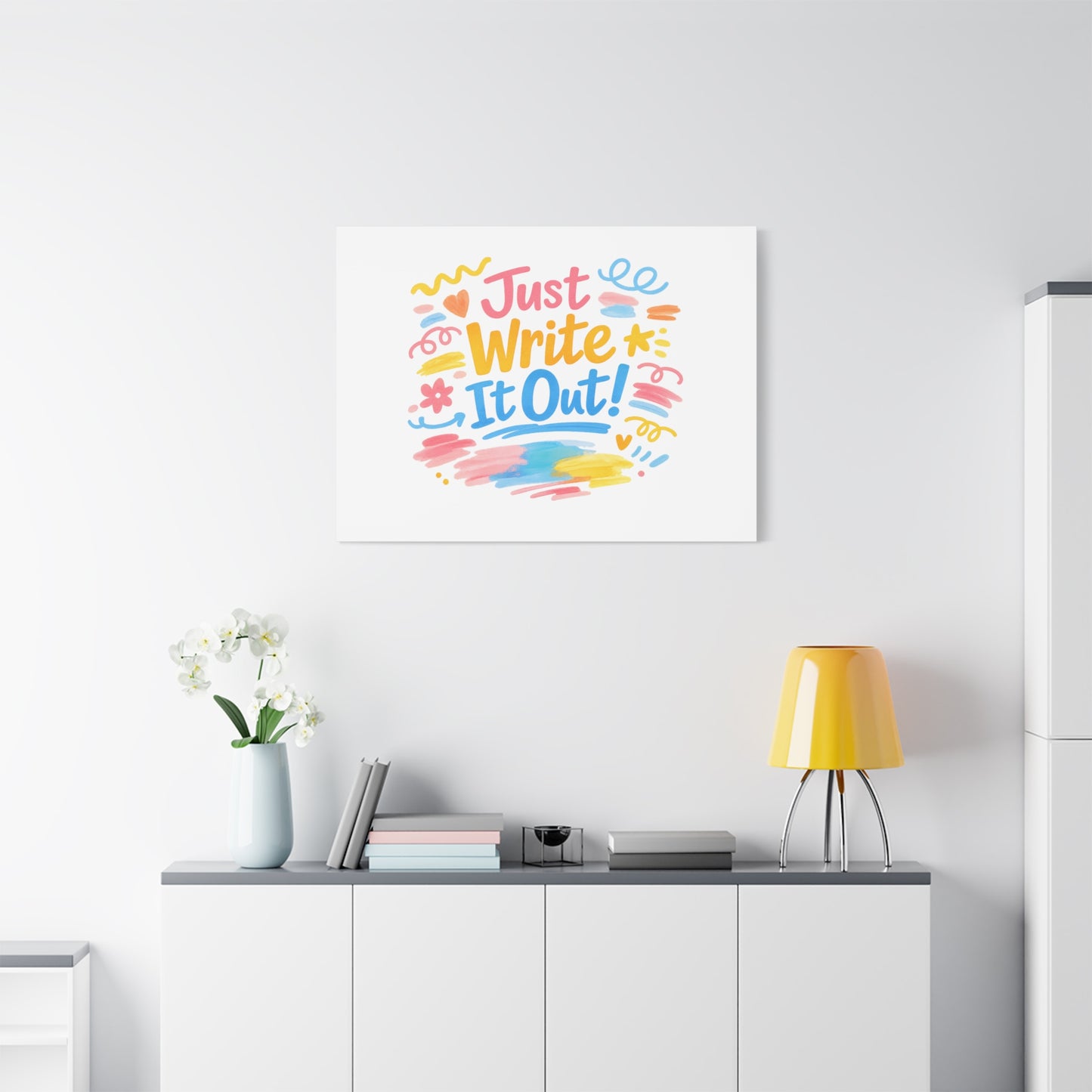 Just Write It Out! Canvas | handmade marker aesthetic, doodle art