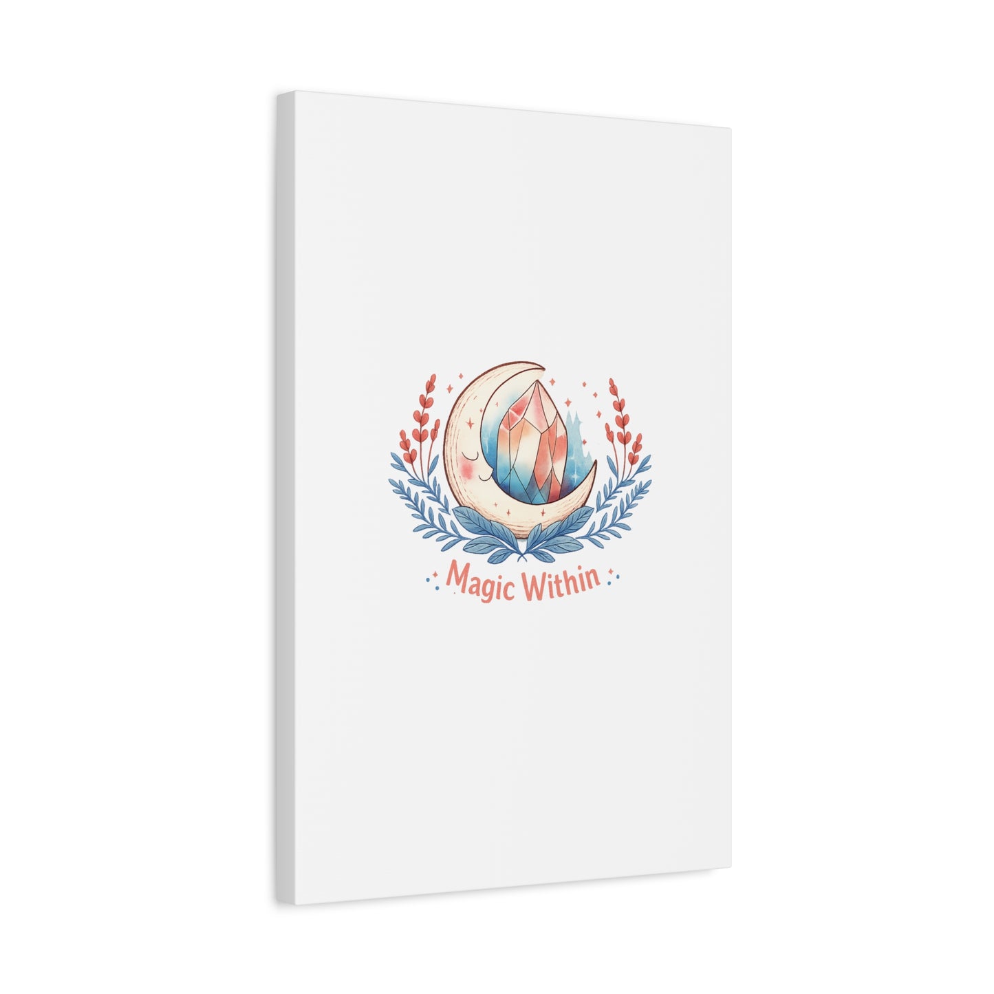 Magic Within Moon Crystal Canvas | witchcore, moon phase, crystals