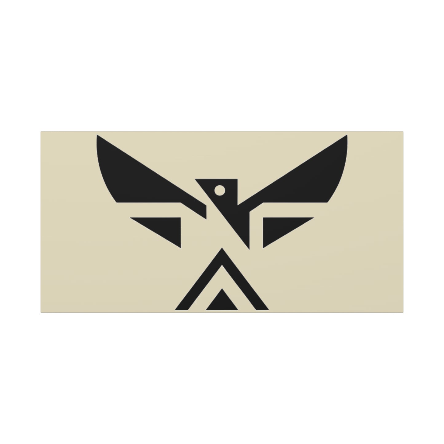 Minimalist Geometric Eagle Canvas Print — Modern Native-Inspired Wall Art