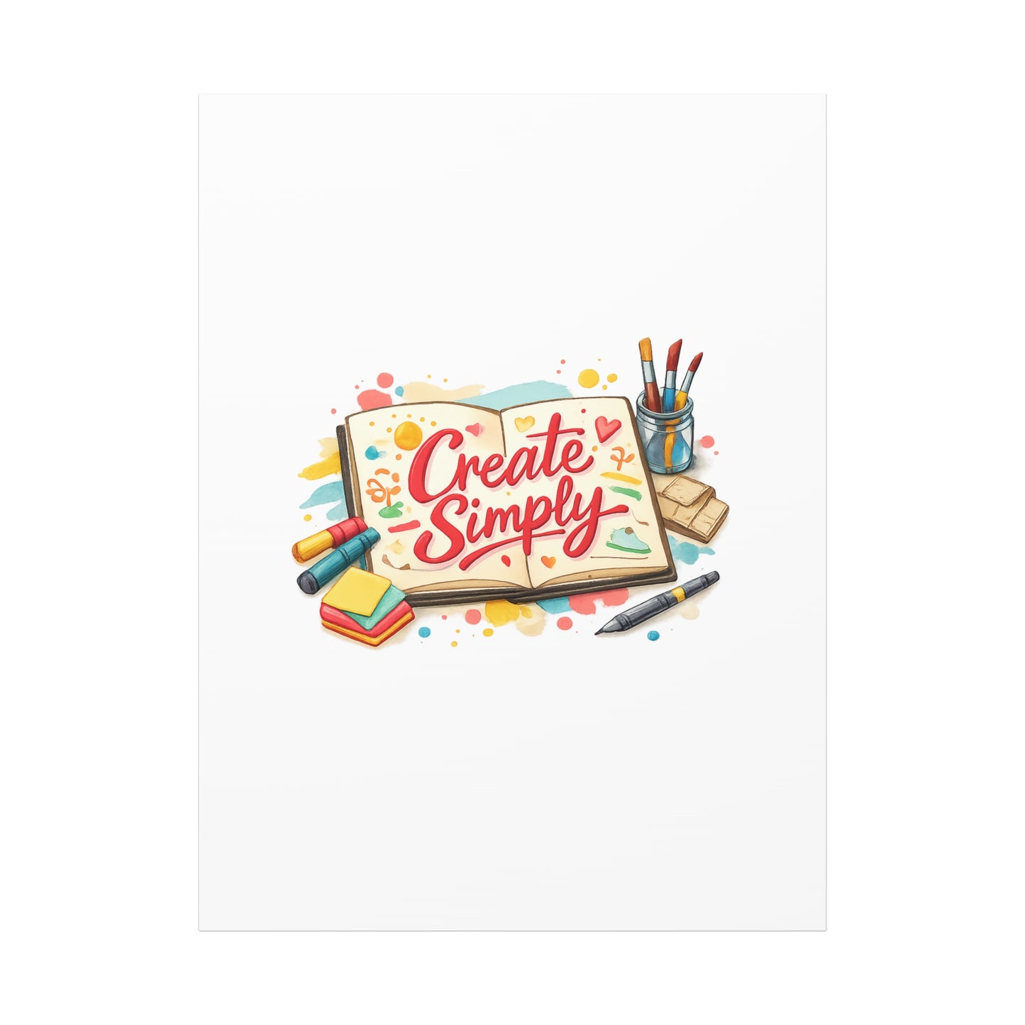 Create Simply Notebook Art Canvas | handmade marker aesthetic, hand-drawn doodle